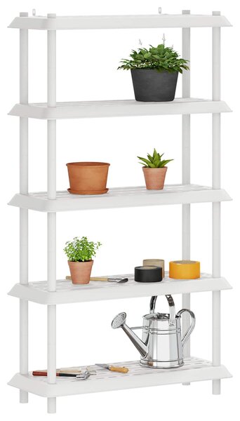 VidaXL Polc egység 5 szint 100 x 40 x 177 cm PP Fehér