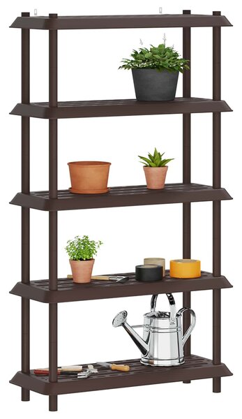 VidaXL Polc egység 5 szint 100 x 40 x 177 cm PP Barna