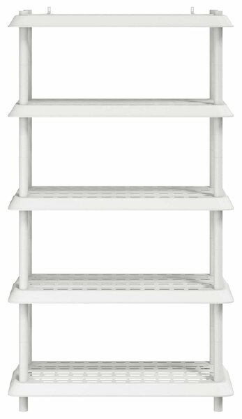 VidaXL Polc egység 5 szint 100 x 40 x 177 cm PP Fehér