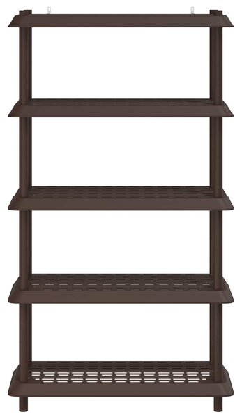 VidaXL Polc egység 5 szint 100 x 40 x 177 cm PP Barna