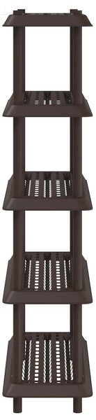 VidaXL Polc egység 5 szint 100 x 40 x 177 cm PP Barna