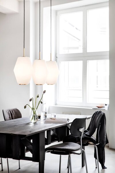 Dahl Függőlámpa Opal Glas White/Brass - Northern