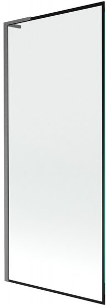 Mexen Next L, 1 szárnyas kádparaván 80 x 150 cm, 6mm átlátszó üveg-fekete mintás, grafit profil, 895-080-000-03-70-66