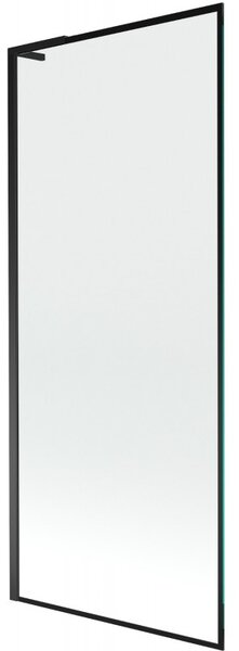Mexen Next L, 1 szárnyas kádparaván 80 x 150 cm, 6mm átlátszó üveg-fekete mintás, fekete profil, 895-080-000-03-70-70