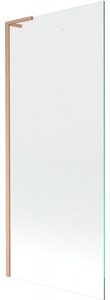 Mexen Next L, 1 szárnyú kádparaván 80 x 150 cm, 6mm átlátszó üveg, rézprofil, 895-080-000-03-00-65