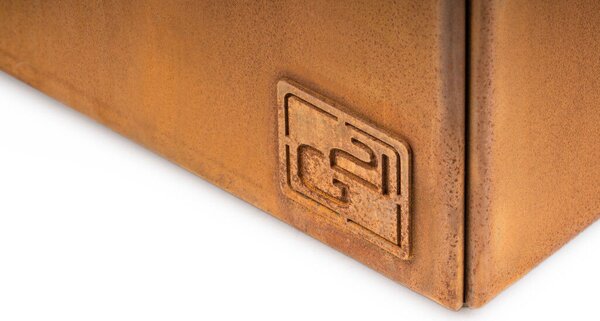 G21 Corten Square virágláda, 40 x 80 x 40 cm