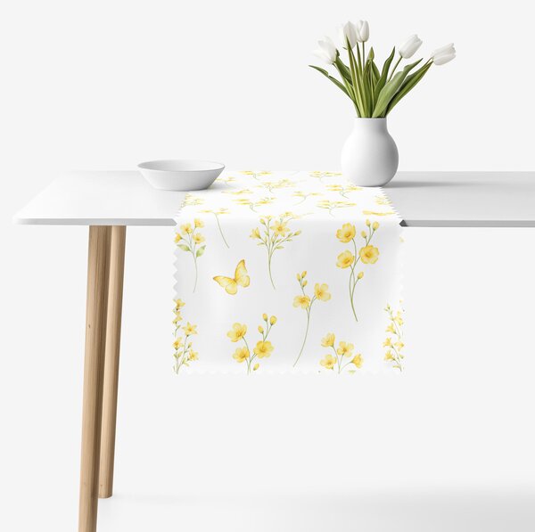 Goldea teflonbevonatú asztali futó - sárga rét 35x120 cm