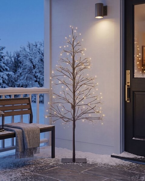 Kültéri dekoráció LED LONKARI 150 cm Fa Barna