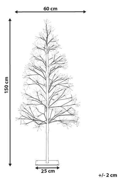 Kültéri dekoráció LED LONKARI 150 cm Fa Barna