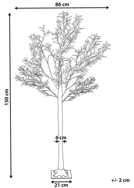 Kültéri dekoráció LED MELAKKO 150 cm Fa Zöld