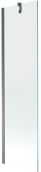 Mexen Next, 1 szárnyas kádparaván 50 x 150 cm, 6 mm átlátszó üveg, grafit, 895-050-000-00-00-95