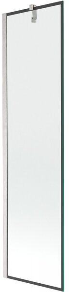 Mexen Next, 1 szárnyas kádparaván 50 x 150 cm, 6mm átlátszó üveg - fekete mintás, acél, 895-050-000-00-70-97