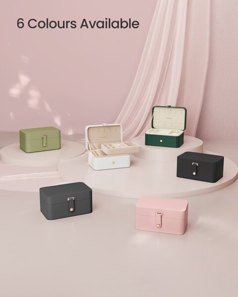 Cutie bijuterii Songmics Roz 16x11x8 cm