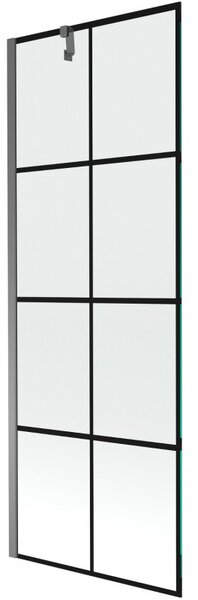 Mexen Next, 1 szárnyas kádparaván 70 x 150 cm, 6mm átlátszó üveg - fekete mintás, grafit, 895-070-000-00-77-95