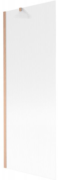 Mexen Next, 1 szárnyú kádparaván 70 x 150 cm, 6mm üveg Bordák, rézmatt, 895-070-000-00-09-65