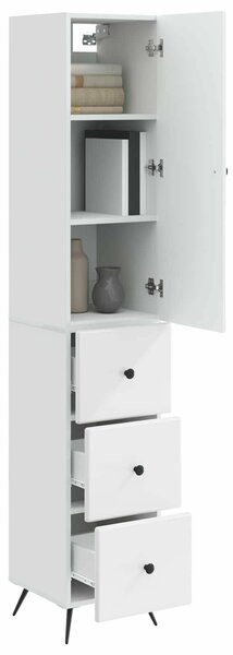 Szekrény szett 2 pcs Magasfényű Fehér 34,5 x 34,5 x 90 cm