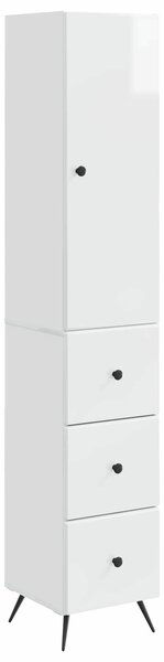 Szekrény szett 2 pcs Magasfényű Fehér 34,5 x 34,5 x 90 cm