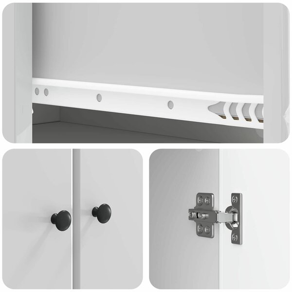 Szekrény szett 2 pcs Magasfényű Fehér 34,5 x 34,5 x 90 cm