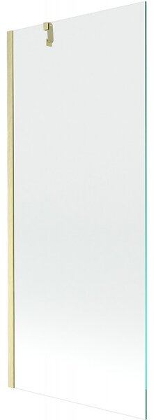 Mexen Next, 1 szárnyas kádparaván 80 x 150 cm, 6 mm átlátszó üveg, arany matt, 895-080-000-00-00-55