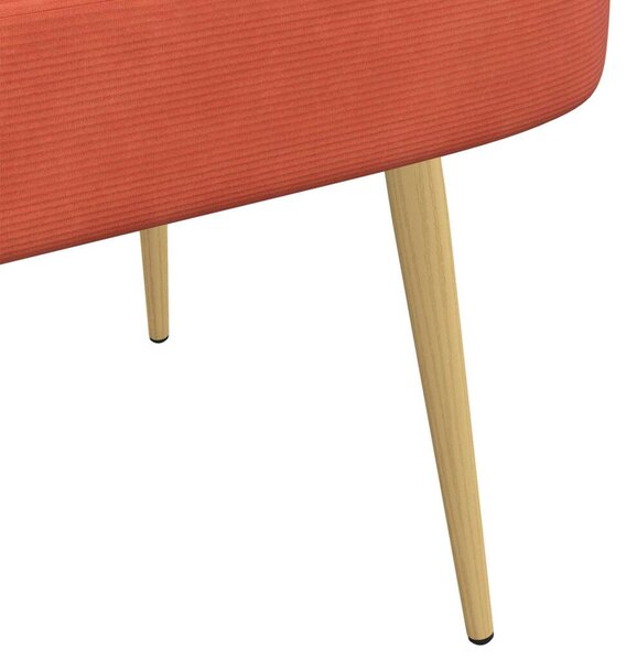 Kárpitozott pad háttámlával Piros narancs 110 x 60 x 76 cm
