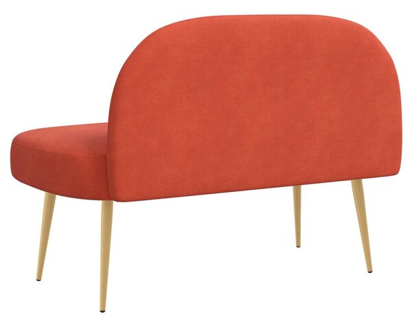 Kárpitozott pad háttámlával Piros narancs 110 x 60 x 76 cm
