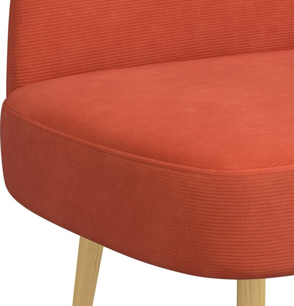 Kárpitozott pad háttámlával Piros narancs 110 x 60 x 76 cm