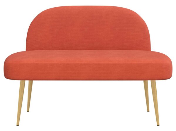 Kárpitozott pad háttámlával Piros narancs 110 x 60 x 76 cm