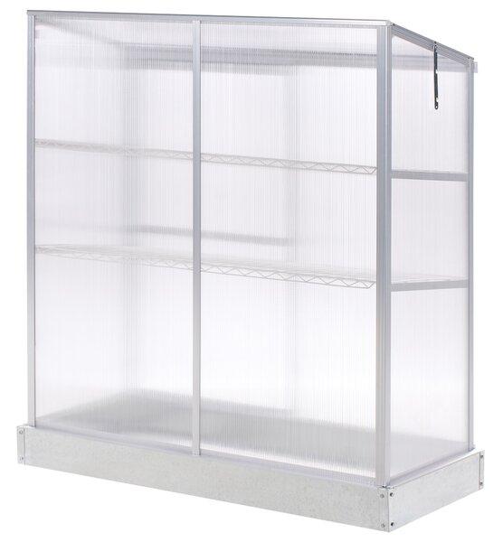 Mini üvegház erkélyre LECCE Ezüst 59 cm