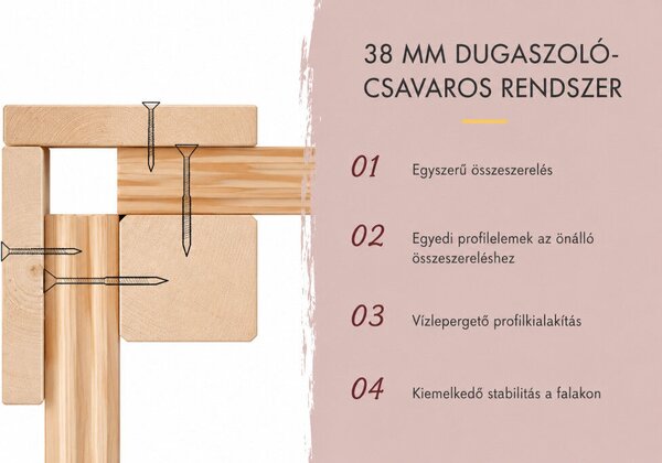 Karibu "Nordic Pod 3" kültéri hordó szauna 4 fő részére előszobával – kályha nélkül