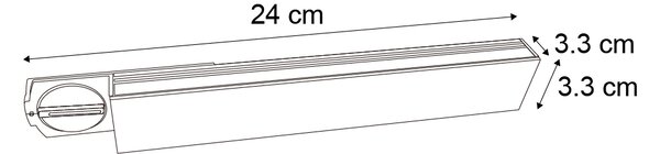 Modern fekete mennyezeti lámpa sínrendszerhez 1 fázisú 5W 400 lm 2700-4000K - Iconic Tsiri