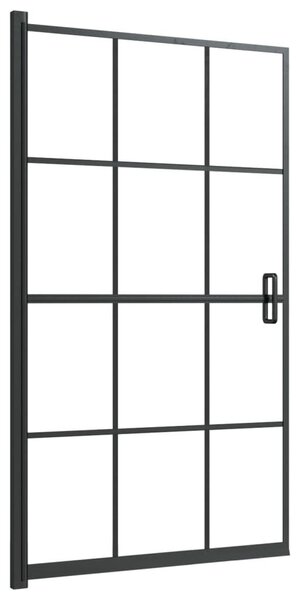 Fekete ESG zuhanykabin 80 x 140 cm