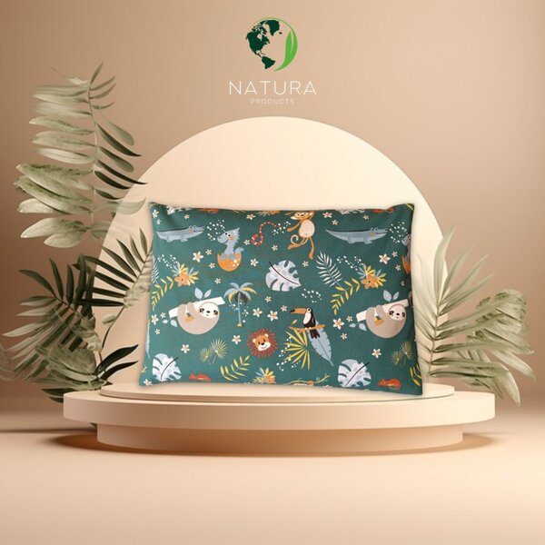 Natura Products - Gyógynövényes Tönkölypelyva Gyermekpárna | Dzsungel