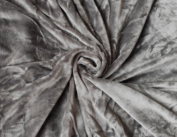 Szürke mikroplüss sztreccs lepedő 90x200cm