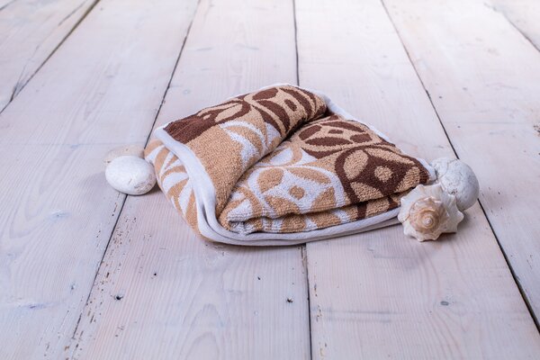 Frottír törölköző Kompass barna 50x90cm