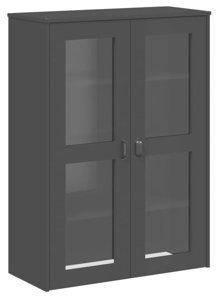 VIKEN fekete tömör fenyőfa magasszekrény 80 x 40 x 200 cm