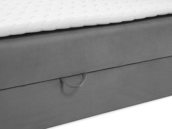CARMELA boxspring ágy 140x200 - szürke + INGYENES topper