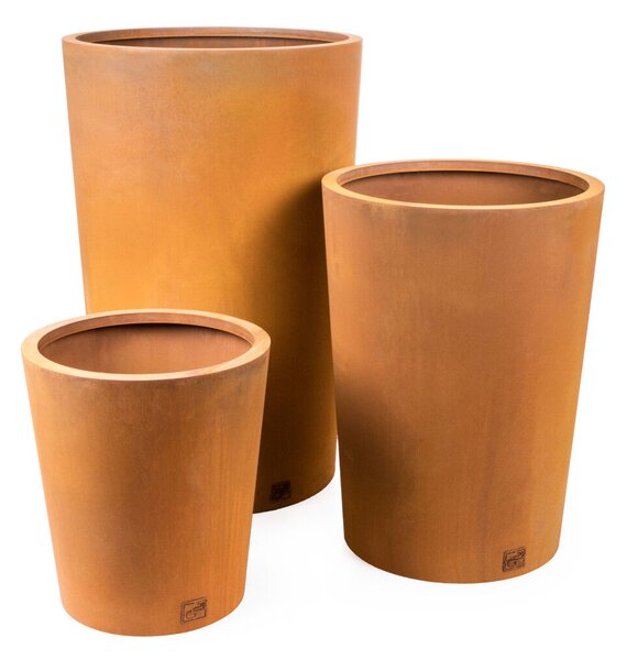 G21 Corten Round virágláda, 65 x 100 cm