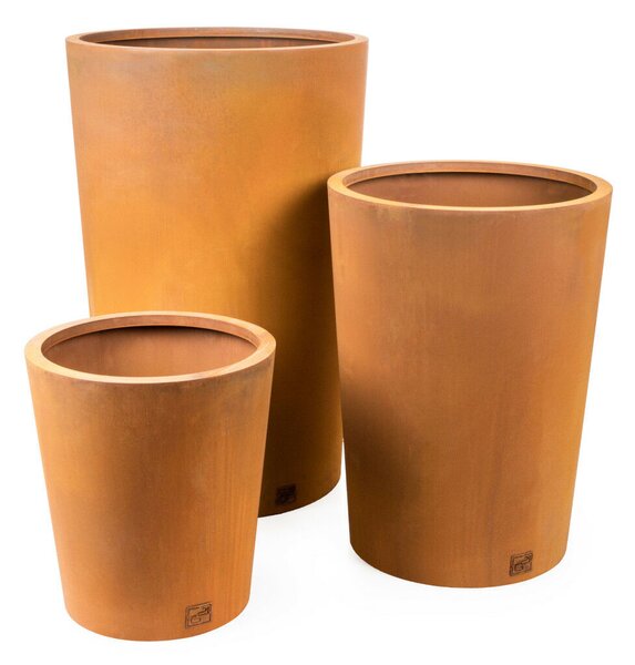 G21 Corten Round virágláda, 55 x 75 cm