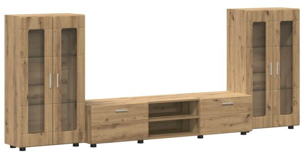 TV szekrény garnitúra FLORIN 3 db Artisan tölgy Szerelt Fa