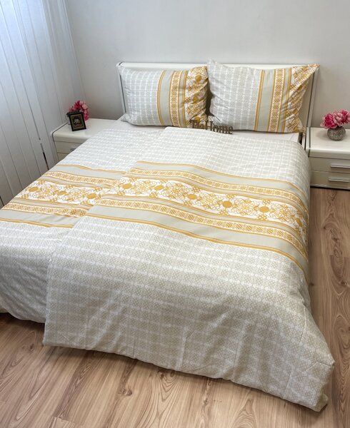 Angelika Gold pamut ágyneműhuzat - 1x Párna 90x70cm, 1x Paplan 140x200cm