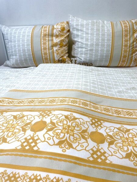 Angelika Gold pamut ágyneműhuzat - 1x Párna 90x70cm, 1x Paplan 140x200cm