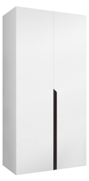 Gardróbszekrény Hartford 579, Laminált forgácslap, 202x100x52cm, Fekete, Fehér