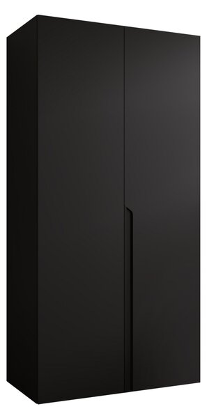 Gardróbszekrény Hartford 579, Laminált forgácslap, 202x100x52cm, Fekete