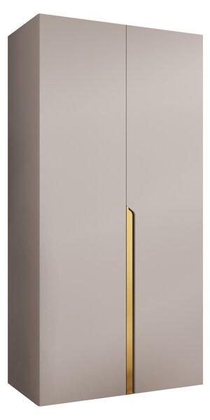 Gardróbszekrény Hartford 579, Laminált forgácslap, 202x100x52cm, Kasmír, Aranysárga