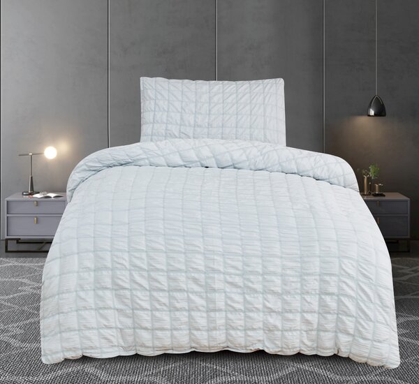 Krepp ágyneműhuzat Polycotton Neapol Szürke 200x140cm+90x70cm
