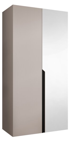 Gardróbszekrény Hartford 584, Laminált forgácslap, 202x100x52cm, Kasmír, Fekete
