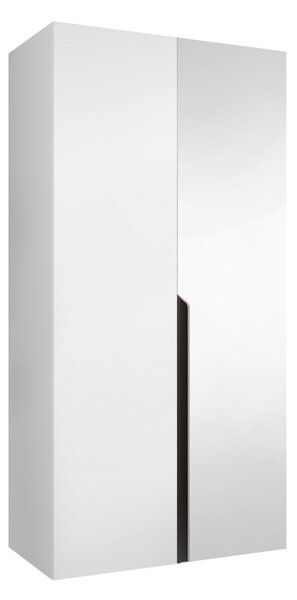 Gardróbszekrény Hartford 584, Laminált forgácslap, 202x100x52cm, Fekete, Fehér