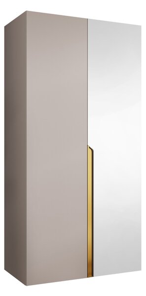 Gardróbszekrény Hartford 584, Laminált forgácslap, 202x100x52cm, Kasmír, Aranysárga