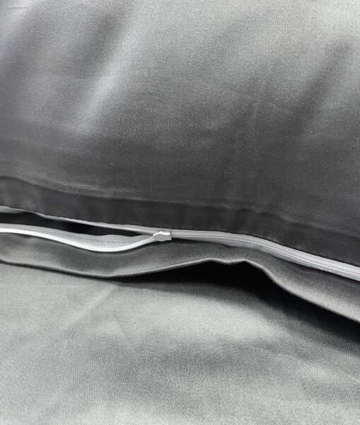 Ágyneműhuzat pamut szatén exclusive Modern sötétszürke 200x140cm+90x70cm