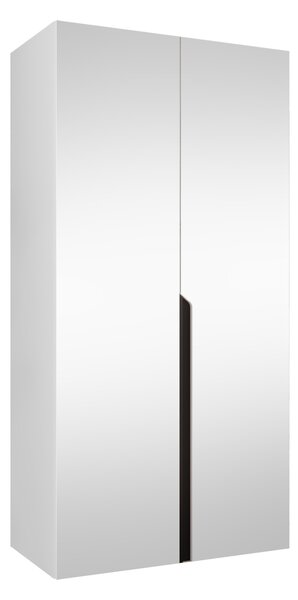 Gardróbszekrény Hartford 589, Laminált forgácslap, 202x100x52cm, Fekete, Fehér